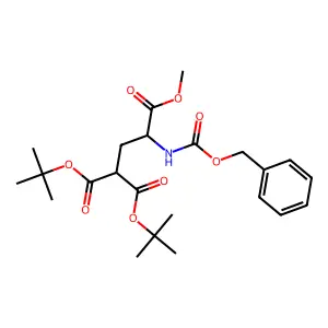 1,1-Di-tert-butyl 3-Methyl 3-(Cbz-amino)propane-1,1,3-tricarboxylate structure