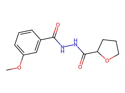 N'-(3-methoxybenzoyl)oxolane-2-carbohydrazide structure