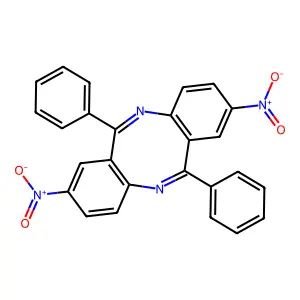 2,8-Dinitro-6,12-diphenyldibenzo[b,f][1,5]diazocine structure