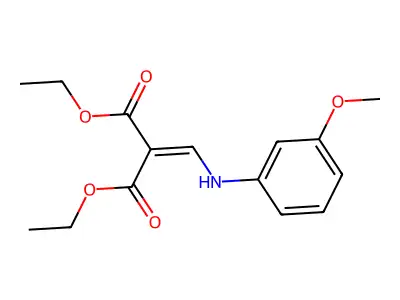 2-[(3-Methoxyphenylamino)-methylene]malonic acid diethyl ester structure