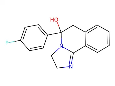 Imidazo(2,1-a)isoquinolin-5-ol, 2,3,5,6-tetrahydro-5-(p-fluorophenyl)- structure