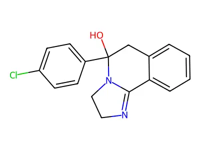 Imidazo(2,1-a)isoquinolin-5-ol, 2,3,5,6-tetrahydro-5-(p-chlorophenyl)- structure