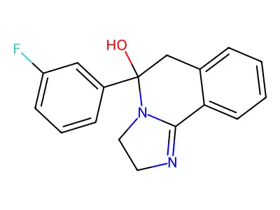 Imidazo(2,1-a)isoquinolin-5-ol, 2,3,5,6-tetrahydro-5-(m-fluorophenyl)- structure