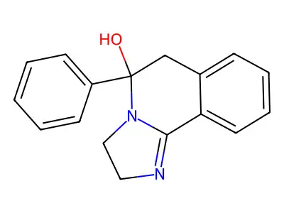Imidazo(2,1-a)isoquinolin-5-ol, 2,3,5,6-tetrahydro-5-phenyl- structure