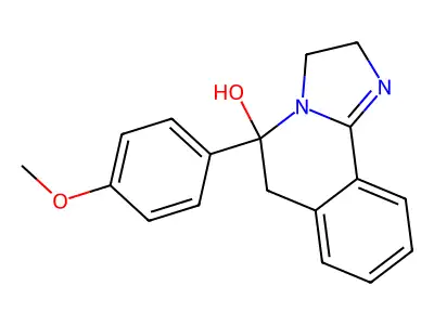 Imidazo(2,1-a)isoquinolin-5-ol, 2,3,5,6-tetrahydro-5-(p-methoxyphenyl)- structure