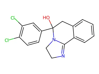 Imidazo(2,1-a)isoquinolin-5-ol, 2,3,5,6-tetrahydro-5-(3,4-dichlorophenyl)- structure