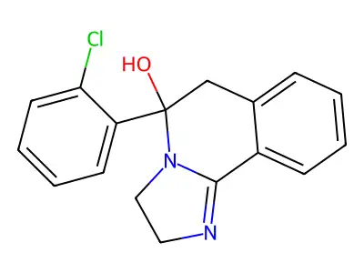 Imidazo(2,1-a)isoquinolin-5-ol, 2,3,5,6-tetrahydro-5-(o-chlorophenyl)- structure