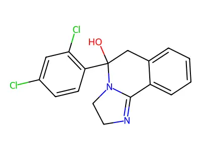 Imidazo(2,1-a)isoquinolin-5-ol, 2,3,5,6-tetrahydro-5-(2,4-dichlorophenyl)- structure