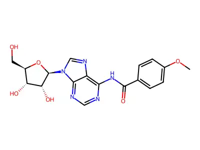 N6-(4-Methoxybenzoyl)adenosine structure