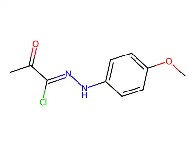 Propanehydrazonoyl chloride, N-(4-methoxyphenyl)-2-oxo- structure