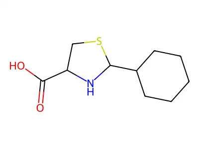 2-Cyclohexyl-thiazolidine-4-carboxylic acid structure