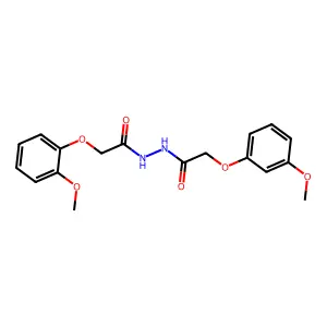 2-(3-methoxyphenoxy)-N'-[2-(2-methoxyphenoxy)acetyl]acetohydrazide structure