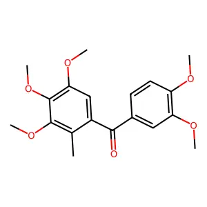 2-Methyl-3,3',4,4',5-pentamethoxybenzophenone structure