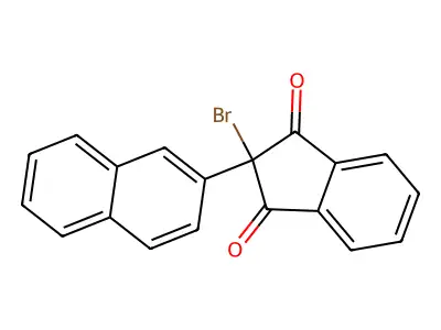 1,3-Indandione, 2-bromo-2-(2-naphthalenyl)- structure