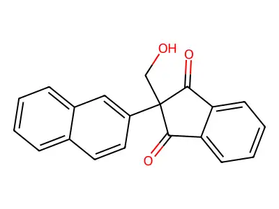 1,3-Indandione, 2-(hydroxymethyl)-2-(2-naphthalenyl)- structure