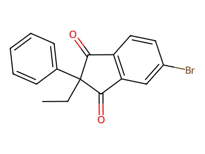 5-Bromo-2-ethyl-2-phenyl-1H-indene-1,3(2H)-dione structure
