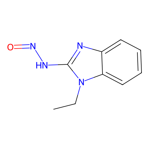 (1-Ethylbenzimidazol-2-yl)nitrosoamine structure