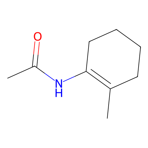 N-(2-methylcyclohexen-1-yl)acetamide structure