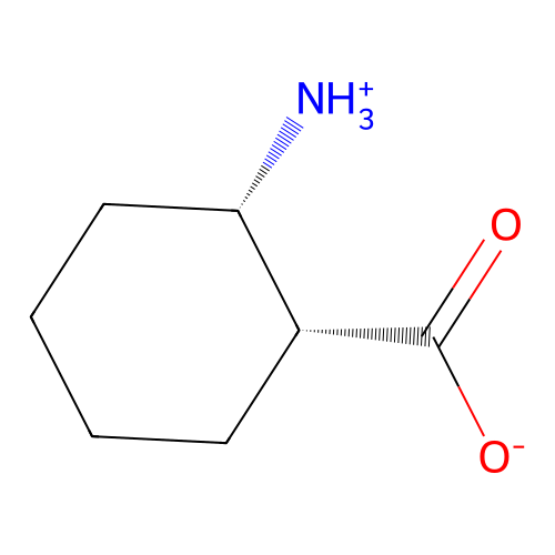 cis-(1R,2S)-2-azaniumylcyclohexane-1-carboxylate structure