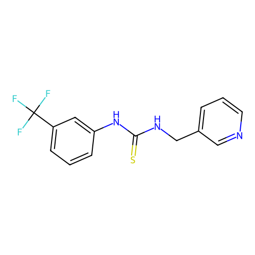 1-(Pyridin-3-ylmethyl)-3-[3-(trifluoromethyl)phenyl]thiourea structure