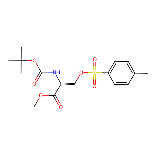 (S)-Methyl 2-((tert-butoxycarbonyl)amino)-3-(tosyloxy)propanoate structure