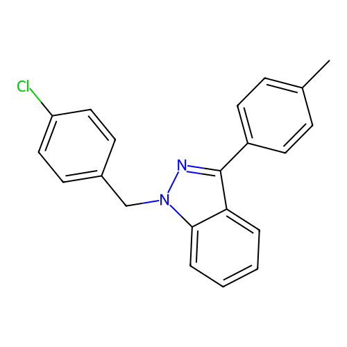 1H-Indazole, 1-[(4-chlorophenyl)methyl]-3-(4-methylphenyl)- structure