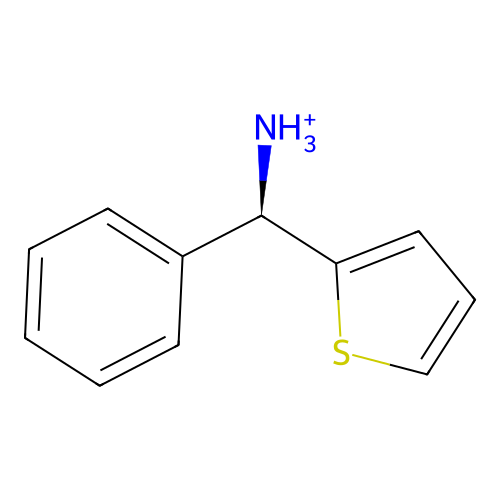 Phenyl(thiophen-2-yl)methanaminium structure