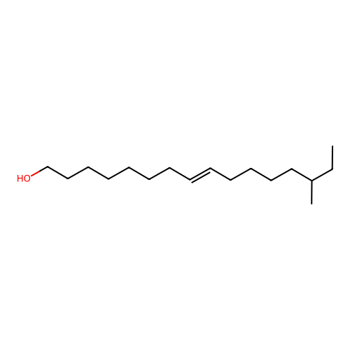 14-Methylhexadec-8-en-1-ol structure