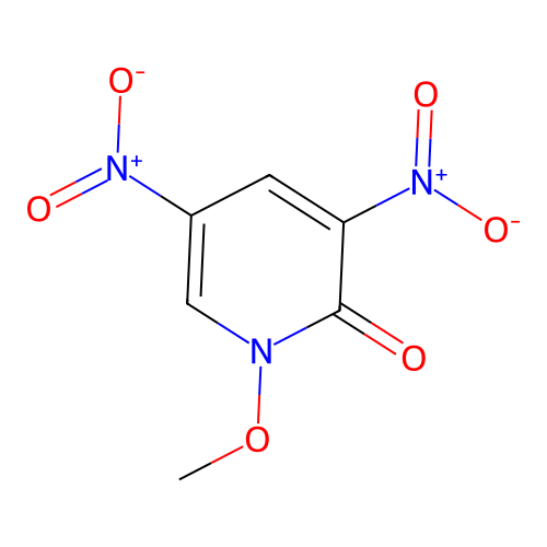 3,5-bisnitro-1-methoxy-2(1H)-pyridinone structure