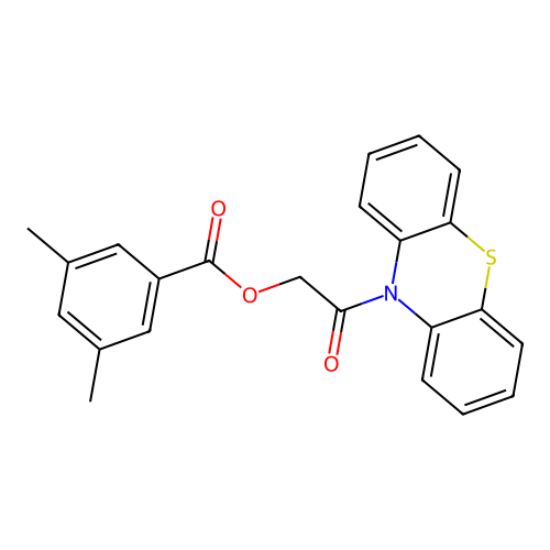 (2-Oxo-2-phenothiazin-10-ylethyl) 3,5-dimethylbenzoate structure