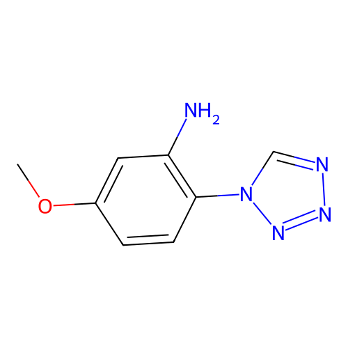 5-methoxy-2-(1H-tetrazol-1-yl)aniline structure