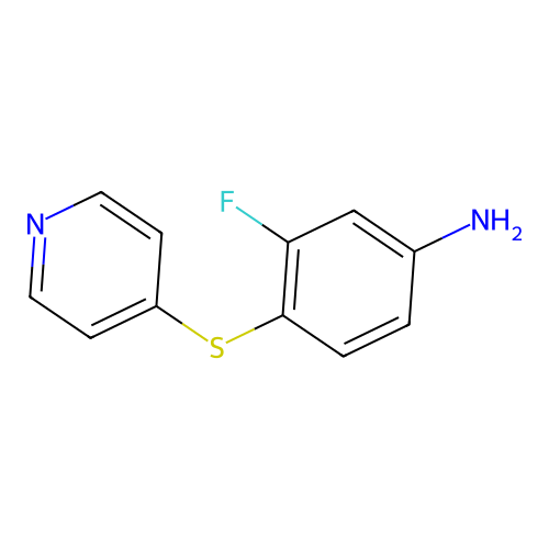 3-Fluoro-4-(4-pyridinylsulfanyl)aniline structure