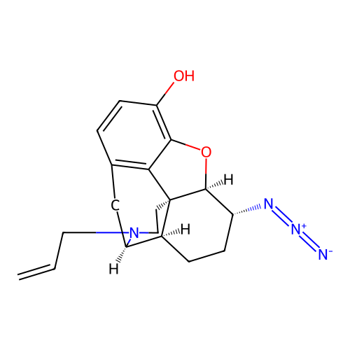 Morphinan-3-ol, 6-azido-4,5-epoxy-17-(2-propenyl)-, (5-alpha,6-beta)- structure
