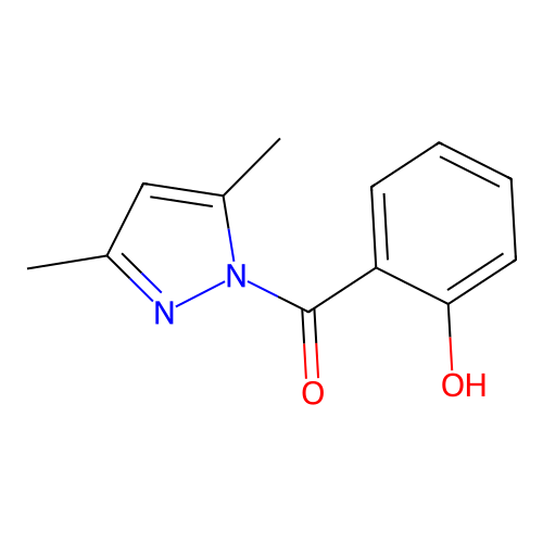 (3,5-Dimethylpyrazol-1-yl)-(2-hydroxyphenyl)methanone structure