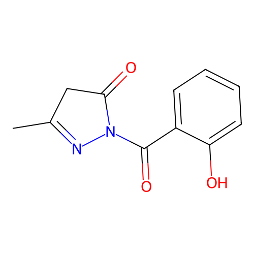 1-[(2-Hydroxyphenyl)carbonyl]-3-methyl-2-pyrazolin-5-one structure