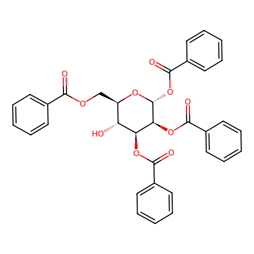 1,2,3,6-Tetra-O-benzoyl-a-D-mannopyranose structure