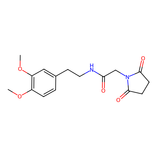 N-[2-(3,4-dimethoxyphenyl)ethyl]-2-(2,5-dioxopyrrolidin-1-yl)acetamide structure