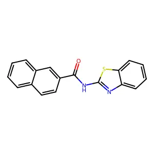 N-(1,3-benzothiazol-2-yl)naphthalene-2-carboxamide structure