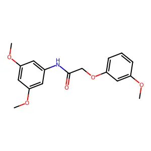 N-(3,5-dimethoxyphenyl)-2-(3-methoxyphenoxy)acetamide structure