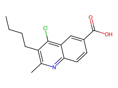 3-Butyl-4-chloro-2-methyl-quinoline-6-carboxylic acid structure