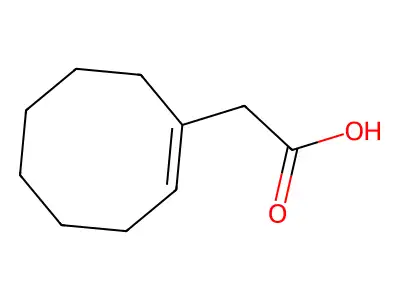 2-[(1E)-1-cyclooctenyl]acetic acid structure