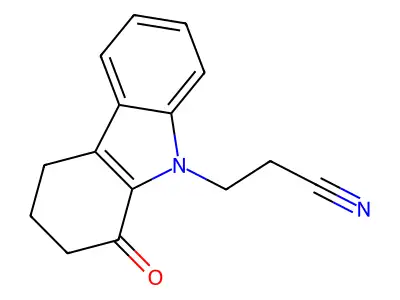 3-(1-oxo-1,2,3,4-tetrahydro-9H-carbazol-9-yl)propanenitrile structure