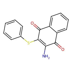 2-Amino-3-phenylsulfanyl-naphthalene-1,4-dione structure