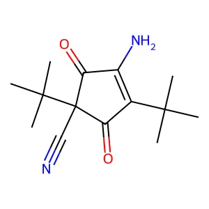 3-Amino-1,4-ditert-butyl-2,5-dioxocyclopent-3-ene-1-carbonitrile structure