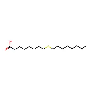 Octanoic acid, 8-(octylthio)- structure