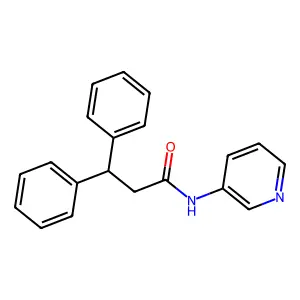 3,3-diphenyl-N-(pyridin-3-yl)propanamide structure