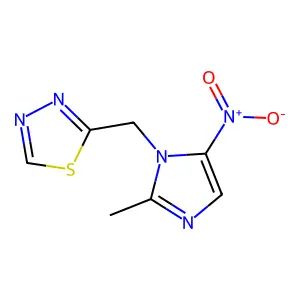 2-[(2-Methyl-5-nitroimidazol-1-yl)methyl]-1,3,4-thiadiazole structure