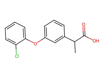 2-(3-(2'-氯苯氧基)苯基)丙酸 structure