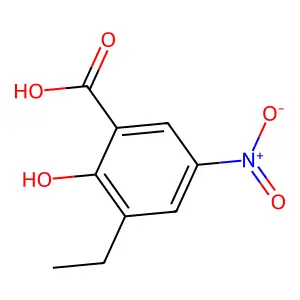 Benzoic acid, 3-ethyl-2-hydroxy-5-nitro- structure