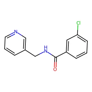 3-chloro-N-(3-pyridinylmethyl)benzamide structure